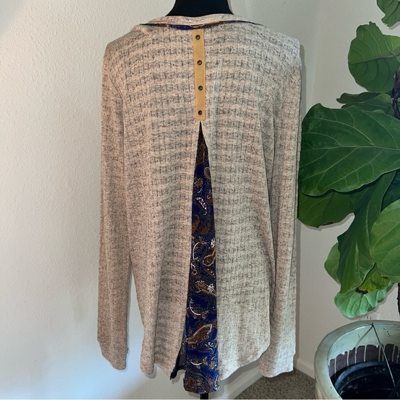 Miss Me Women’s Lace-Like Beaded Cardigan Top Sheer Paisley Insert Large NWOTs - Picture 2 of 14